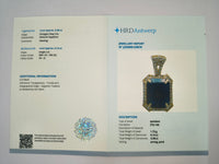 3.72 Ct Octagon Natural Sapphire 14K Gold Pendant