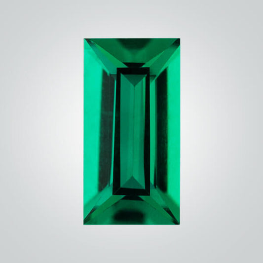 12.17 Carats Lab Grown Emerald Rectangle Loose Gemstone