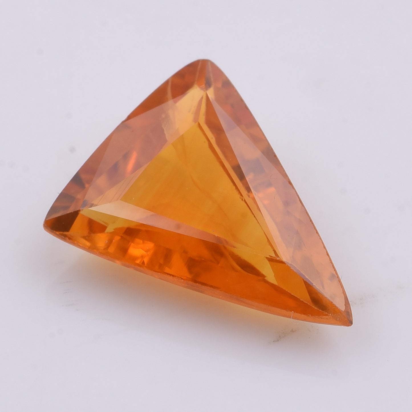 2.65 Natural Corundum Orange Sapphire Triangular Mixed Cut Gemstone
