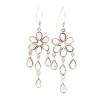 9.83 Ct Garnet, Citrine 925 Sterling Silver Earrings