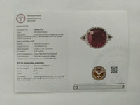 5.68 Ct Oval Mixed Cut Natural Corundum Ruby 950 Platinum Ring