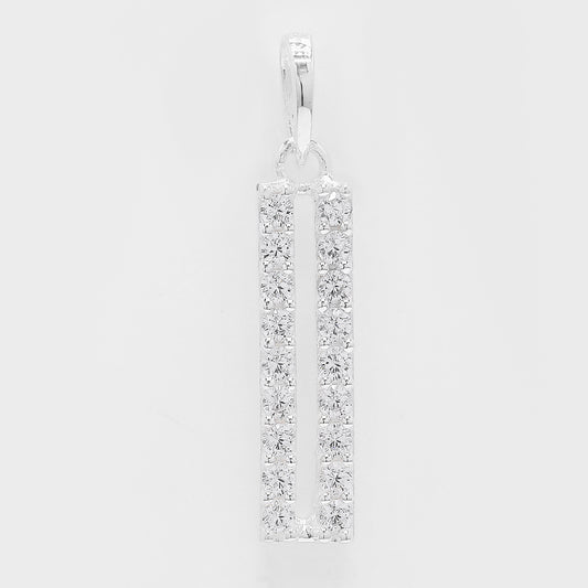 0.54 Ct Round Cubic Zirconia 925 Silver Pendant