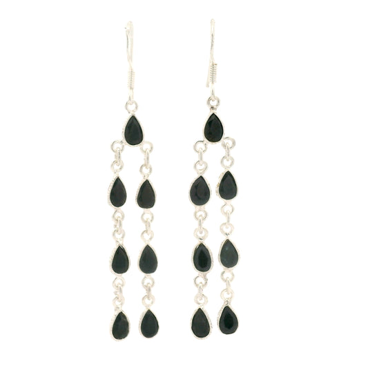 11.50 Ct Sapphire 925 Sterling Silver Earrings