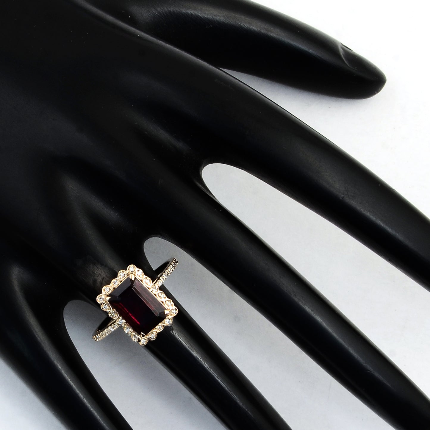 2.26 Ct Emerald Cut Natural Tourmaline 14K Gold Ring