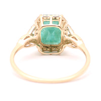 2.20 Ct Octagon Natural Emerald 14K Gold Ring