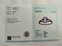 1.46 Ct Oval Mixed Cut Natural Aquamarine 950 Platinum Ring