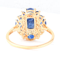 2.48 Ct Octagon Sapphire 14K Gold Ring