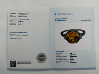2.65 Ct Round Mixed Cut Natural Fire Opal 950 Platinum Ring