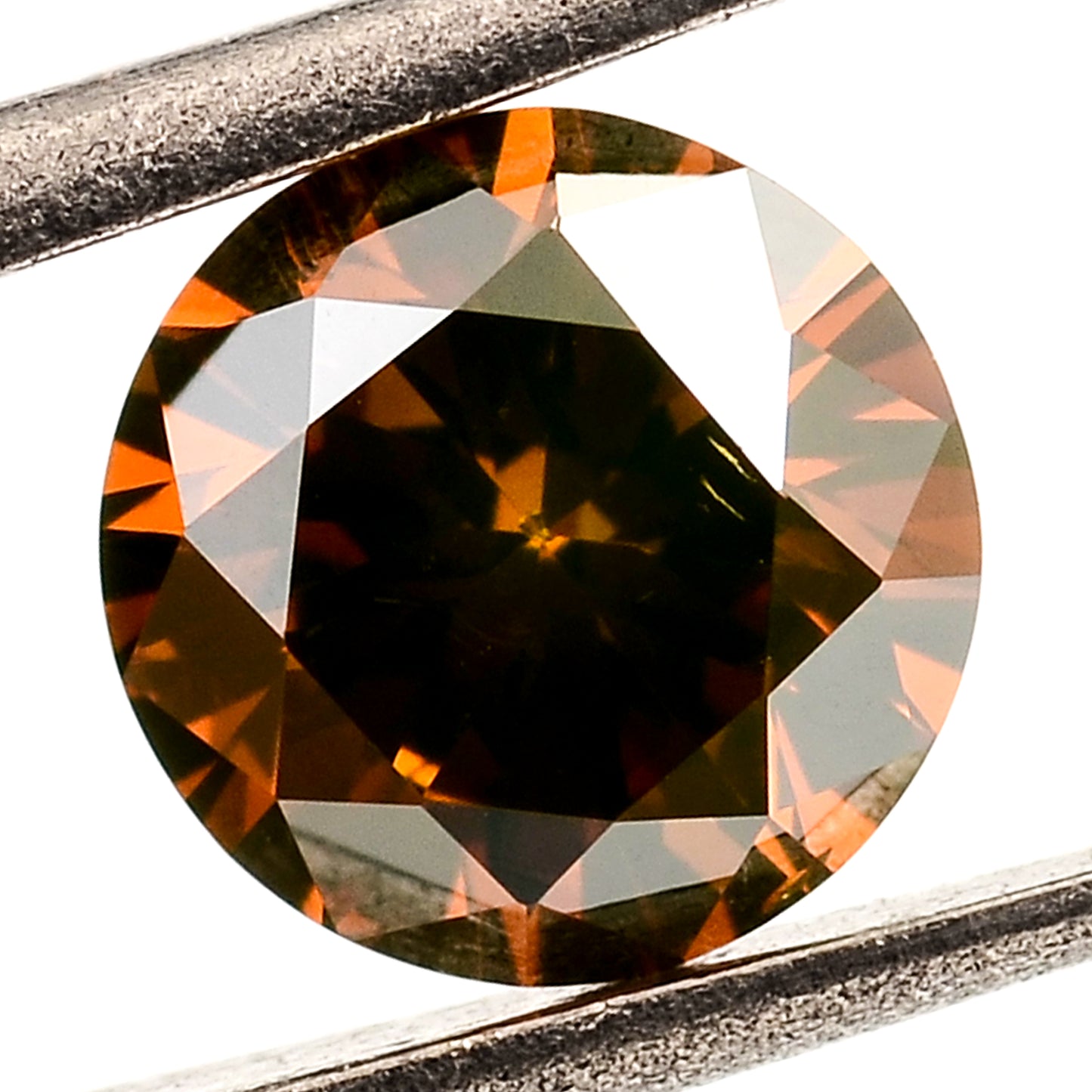 0.27 Red Diamond Round Loose Gemstone