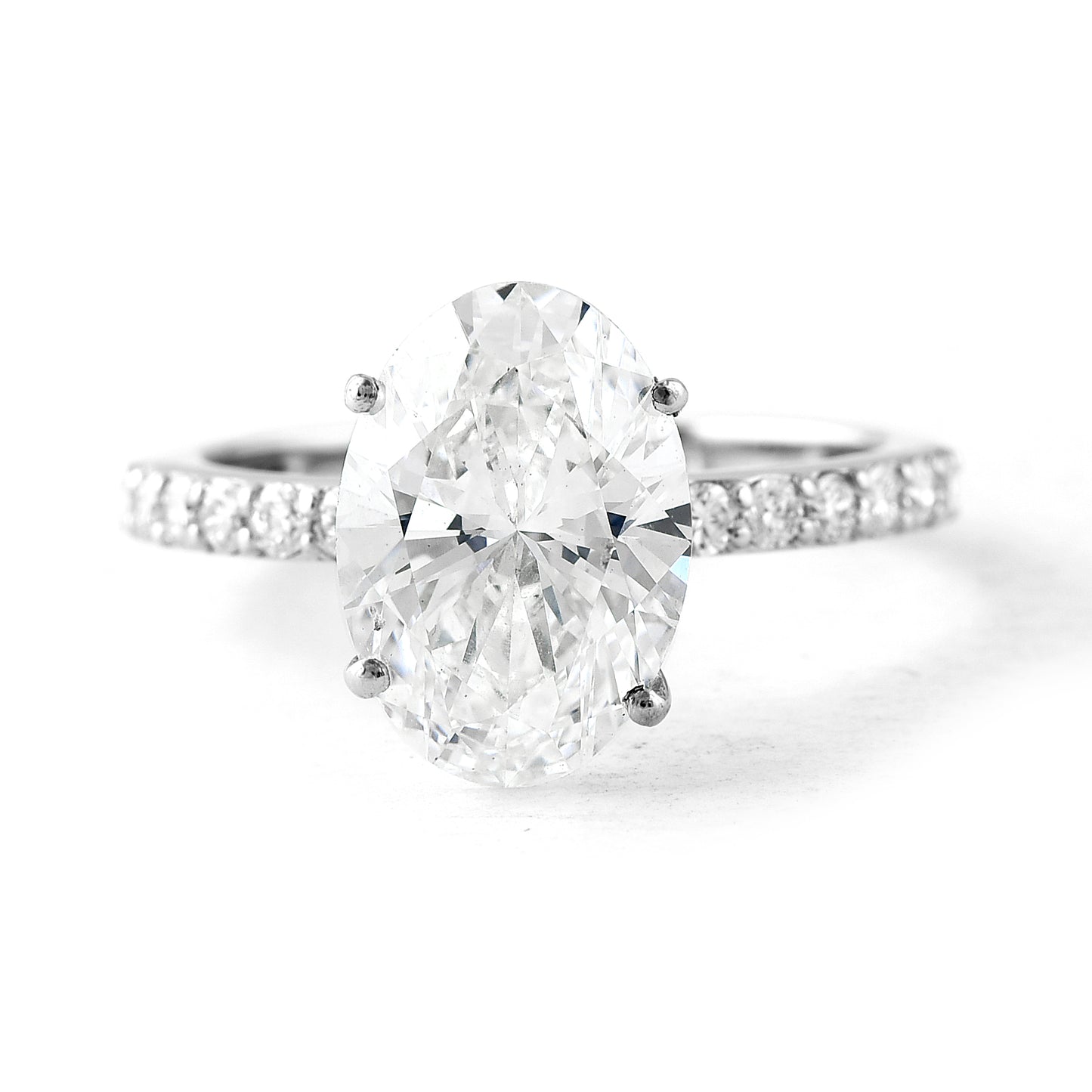 3.93 Carats Lab Grown Diamond 950 Platinum Ring