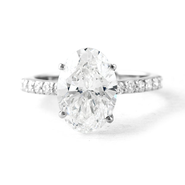 3.93 Carats Lab Grown Diamond 950 Platinum Ring