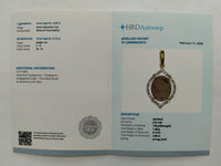 3.90 Ct Oval Cabochon Cut Natural Tourmaline 14K Gold Pendant