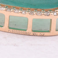 3.95 Ct Pear Mixed Cut Natural Emerald 14K Gold Pendant