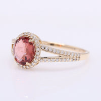 1.36 Ct Oval Mixed Cut Natural Spinel 14K Gold Ring