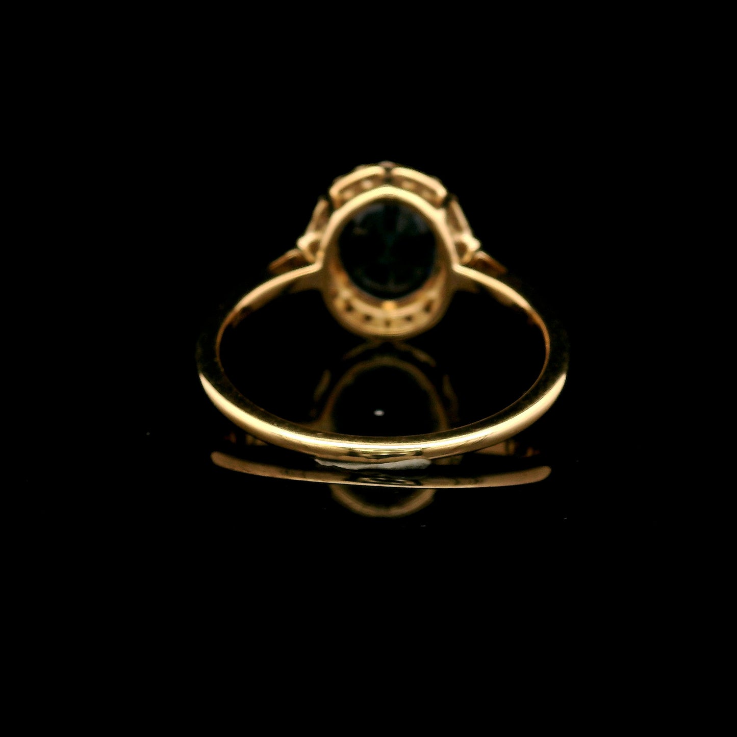 1.90 Ct Oval Mixed Cut Natural Corundum Sapphire 14K Gold Ring