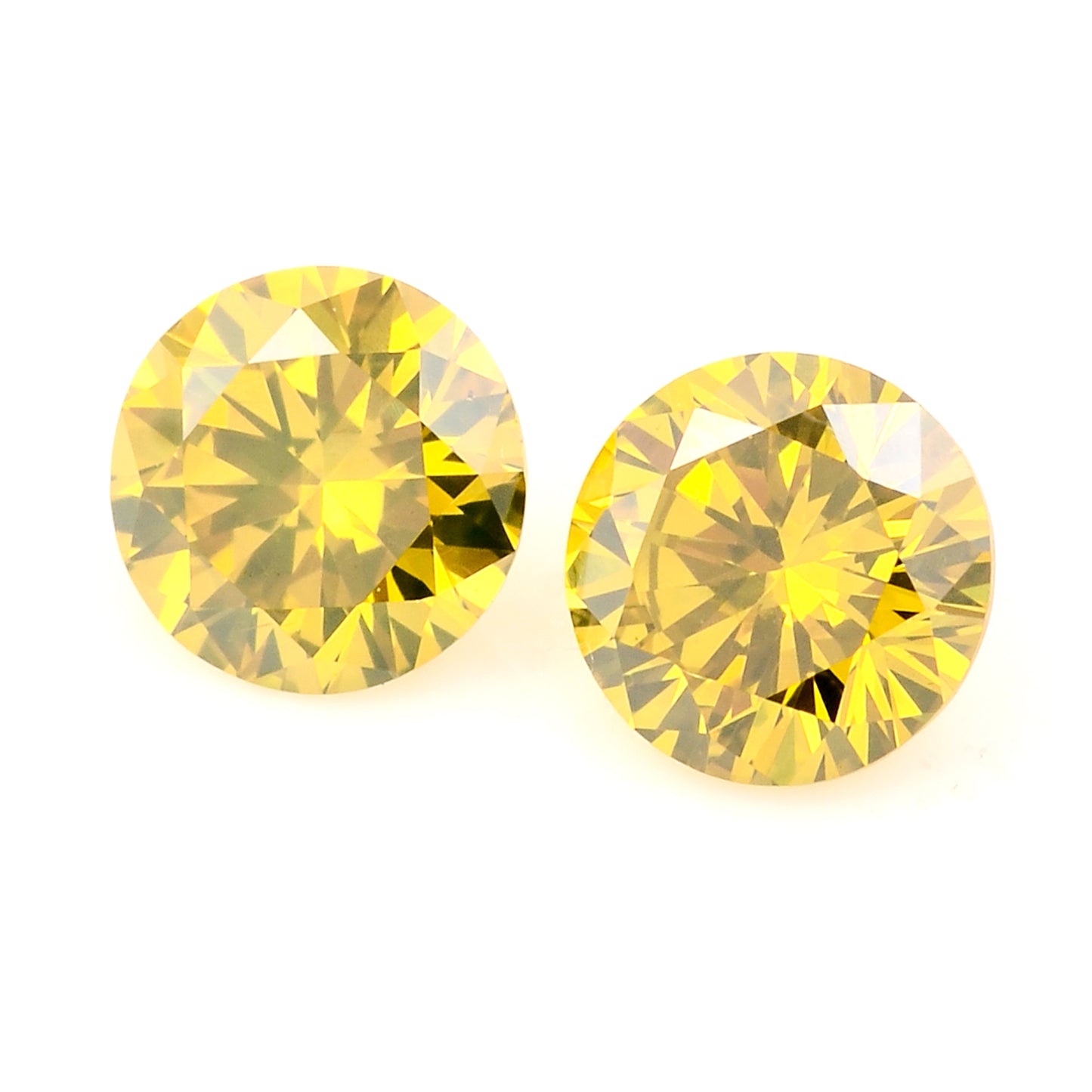 0.45 Yellow Diamond Round Loose Gemstone