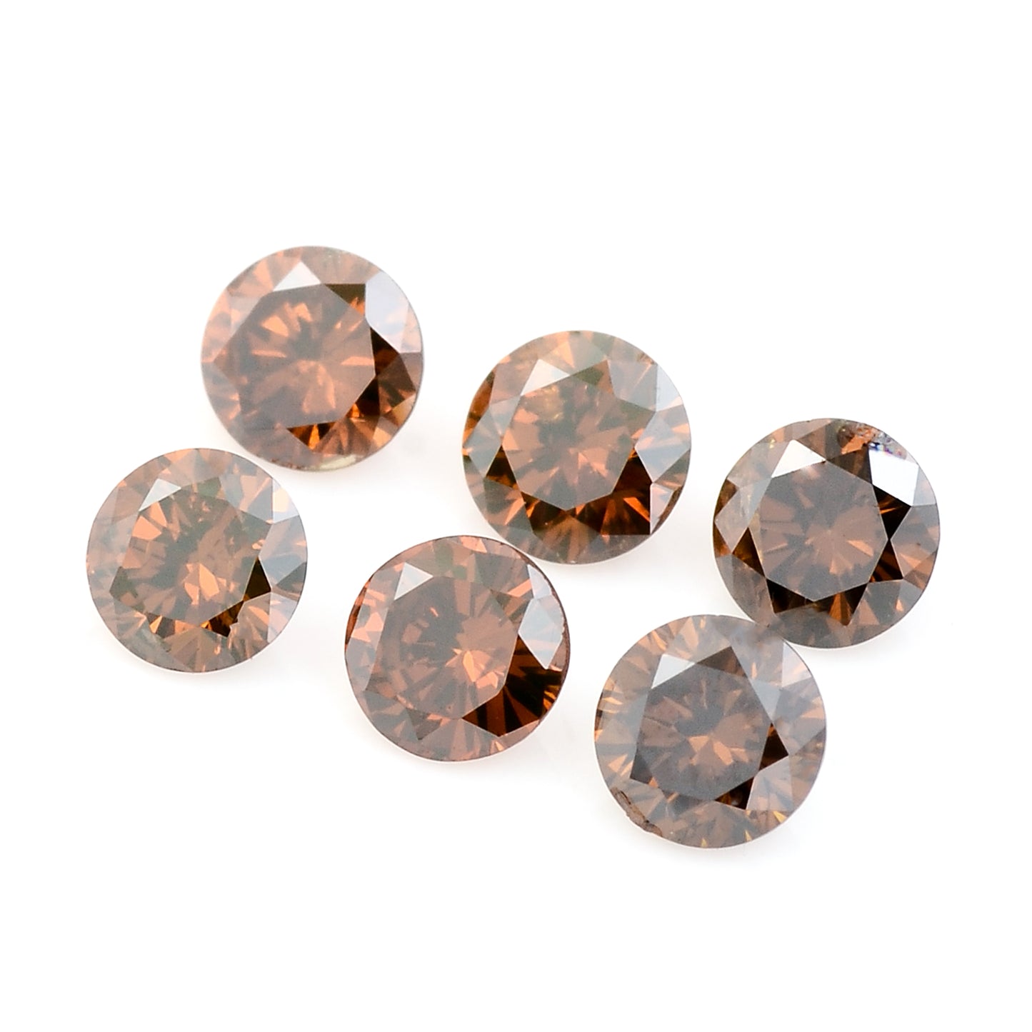 0.54 Red Diamond Round Loose Gemstone