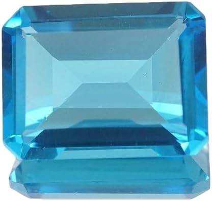 34.00 Carats Swiss Blue Topaz Rectangle Loose Gemstone
