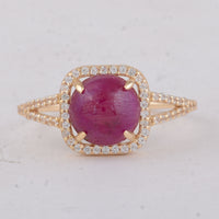 2.79 Ct Round Ruby 9K Gold Ring