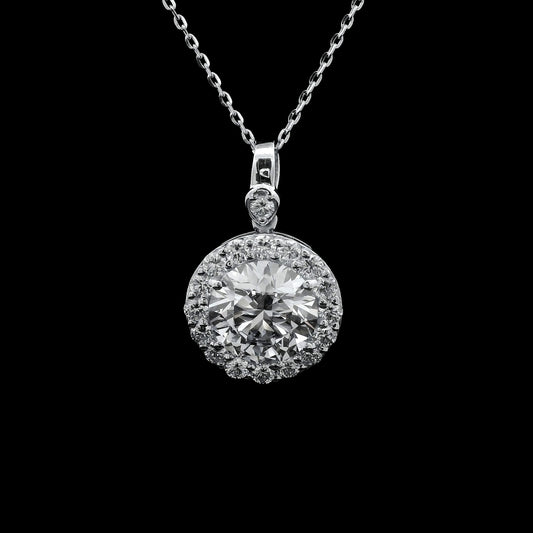 2.05 Carats Lab Grown Diamond 14K Gold Pendant