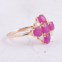 2.25 Ct Round Natural Ruby 14K Gold Ring