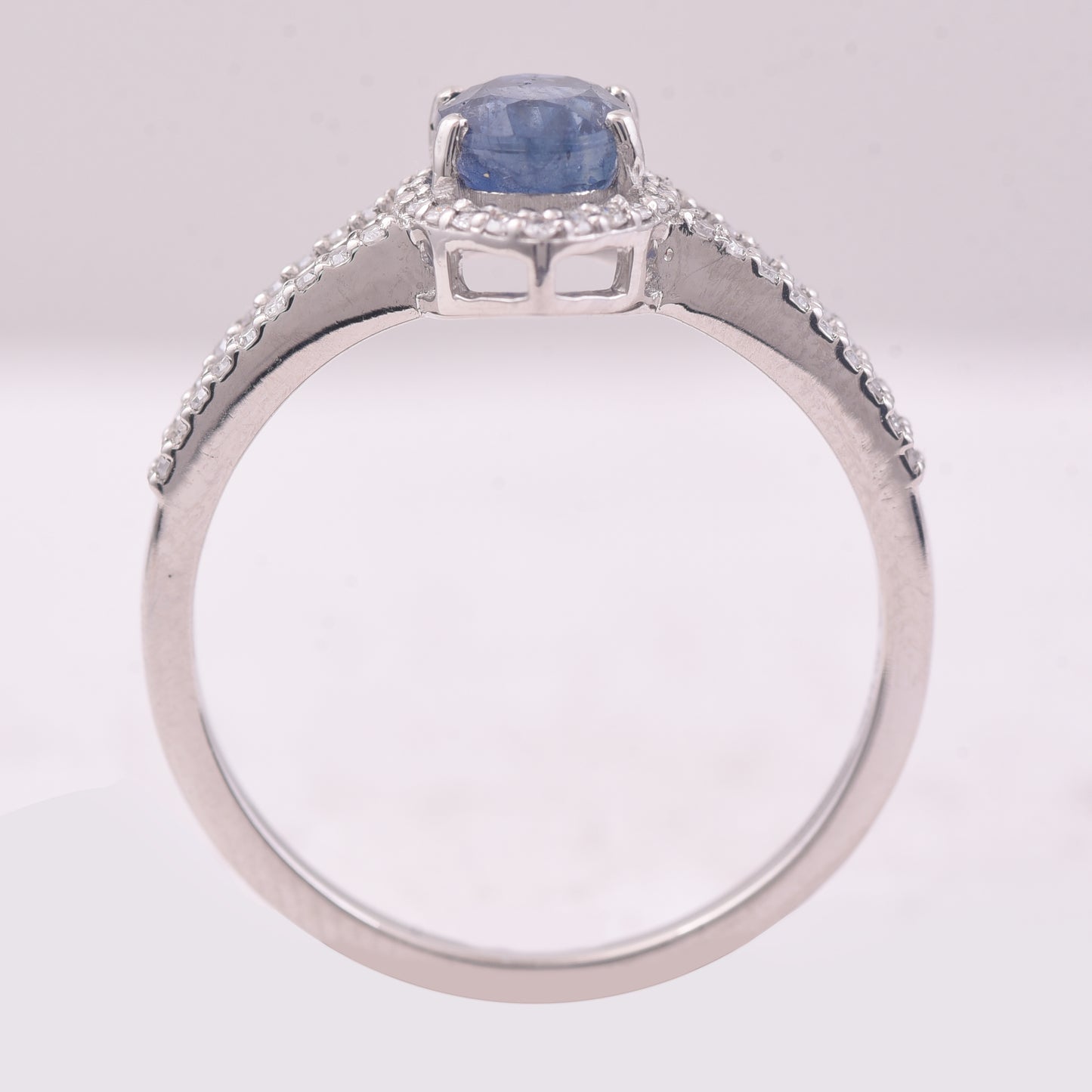 1.22 Ct Oval Mixed Cut Natural Sapphire 950 Platinum Ring