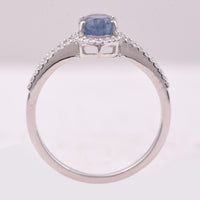 1.22 Ct Oval Mixed Cut Natural Sapphire 950 Platinum Ring