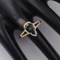 1.55 Ct Pear Tourmaline 9K Gold Ring