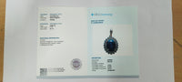 3.33 Ct Oval Mixed Cut Natural Sapphire 14K Gold Pendant
