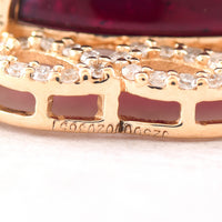 14.43 Ct Oval Cabochon Cut Natural Tourmaline 14K Gold Pendant