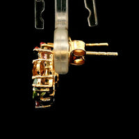 1.97 Ct Oval Tourmaline 14K Gold Earrings