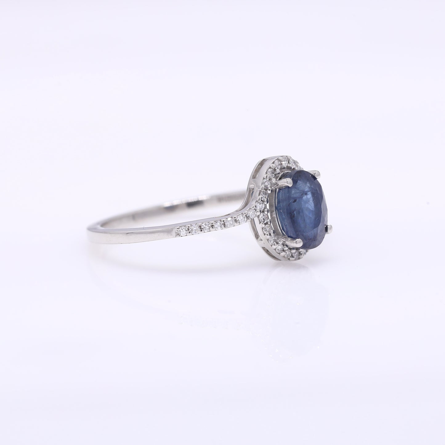 1.44 Ct Oval Mixed Cut Natural Sapphire 950 Platinum Ring