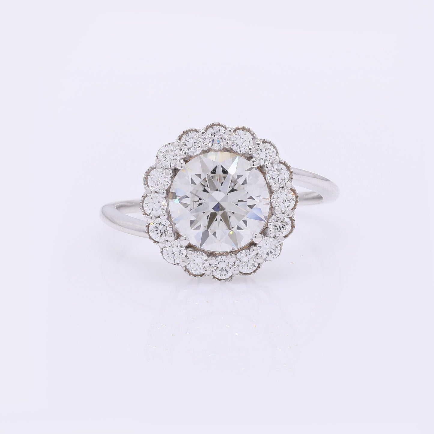 2.58 Carats Lab Grown Diamond 14K Gold Ring