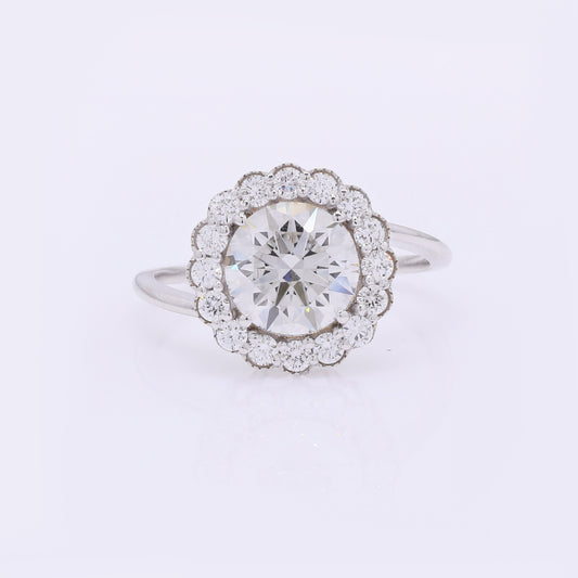 2.58 Carats Lab Grown Diamond 14K Gold Ring