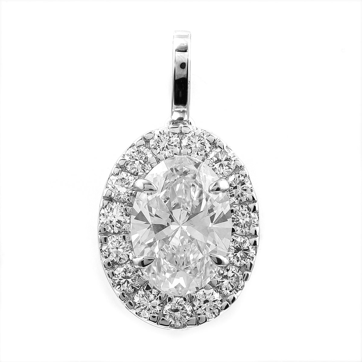 2.47 Carats Lab Grown Diamond 14K Gold Pendant