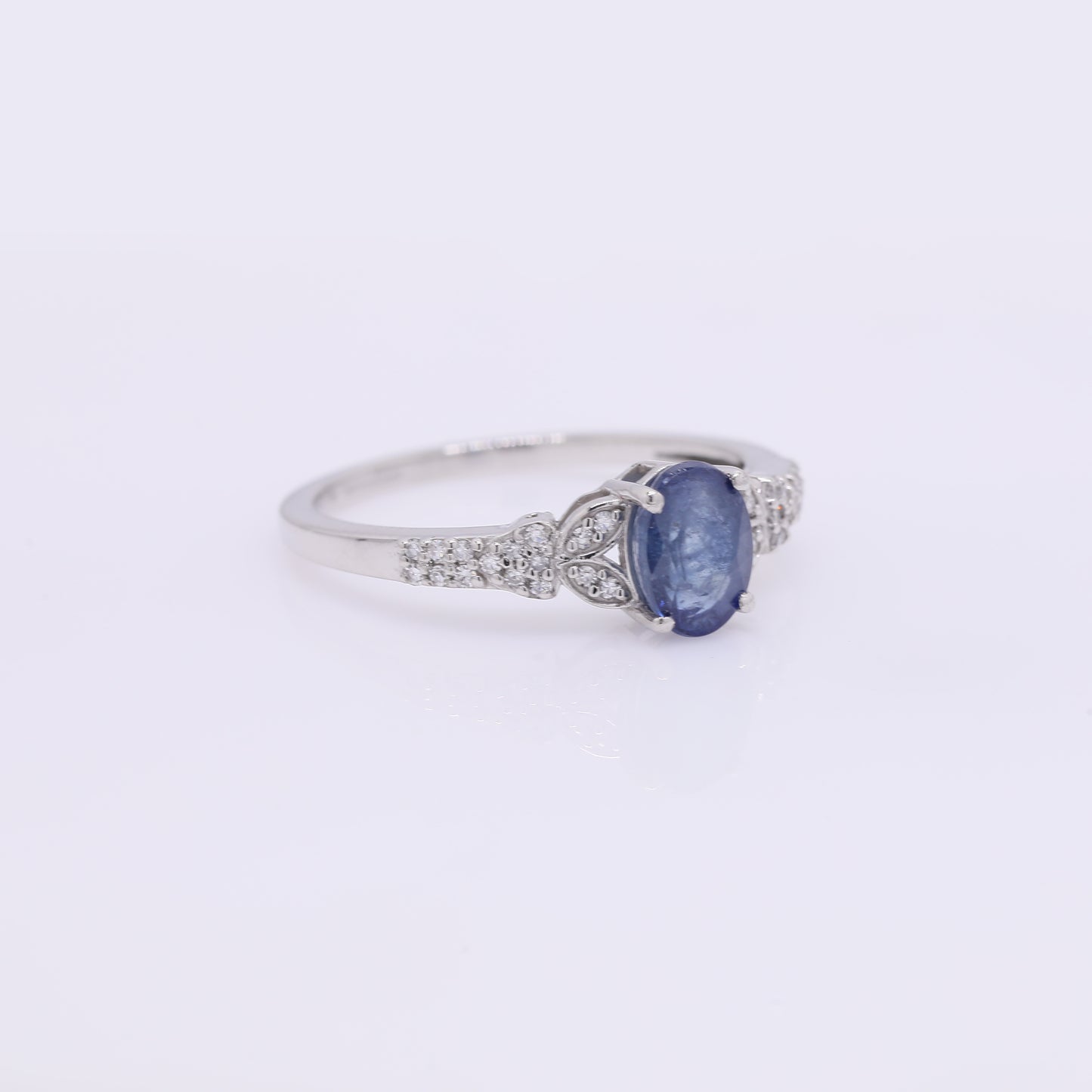 1.36 Ct Oval Mixed Cut Natural Sapphire 950 Platinum Ring
