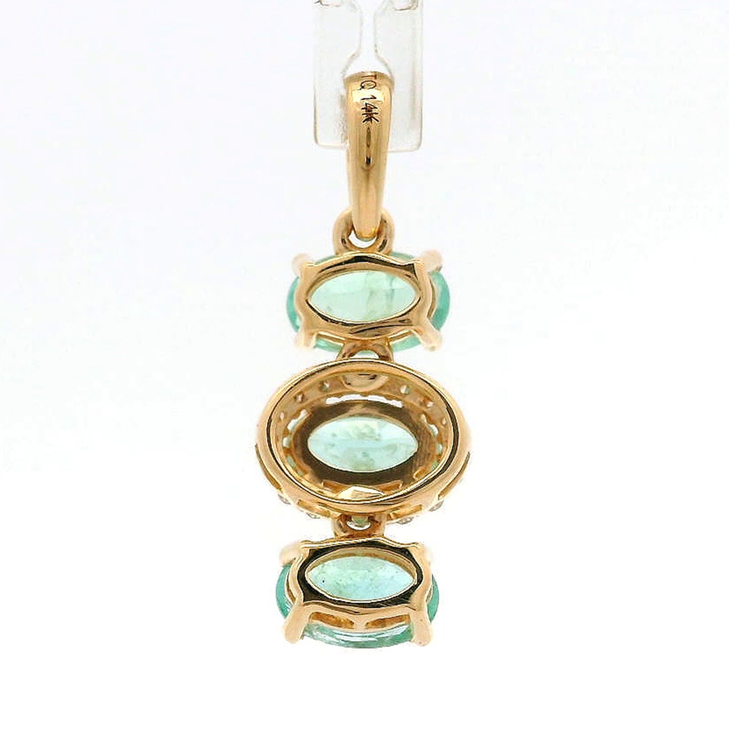 1.27 Ct Oval Emerald 14K Gold Pendant
