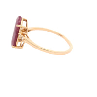 3.27 Ct Oval Ruby 14K Gold Ring