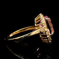 5.87 Ct Oval Kunzite 14K Gold Ring
