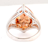 12.78 Ct Cubic Zirconia 925 Sterling Silver Ring
