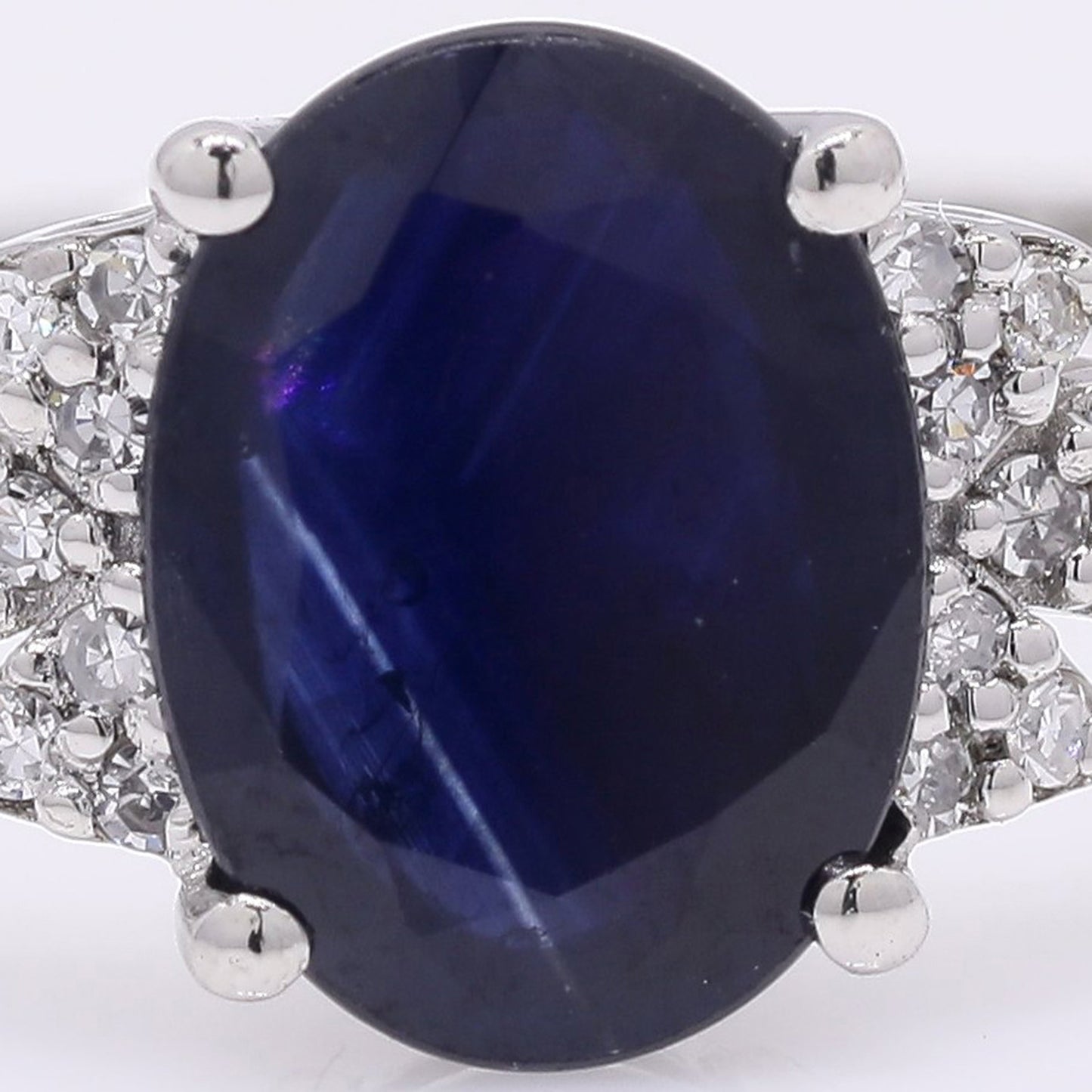 1.33 Ct Oval Mixed Cut Natural Sapphire 950 Platinum Ring