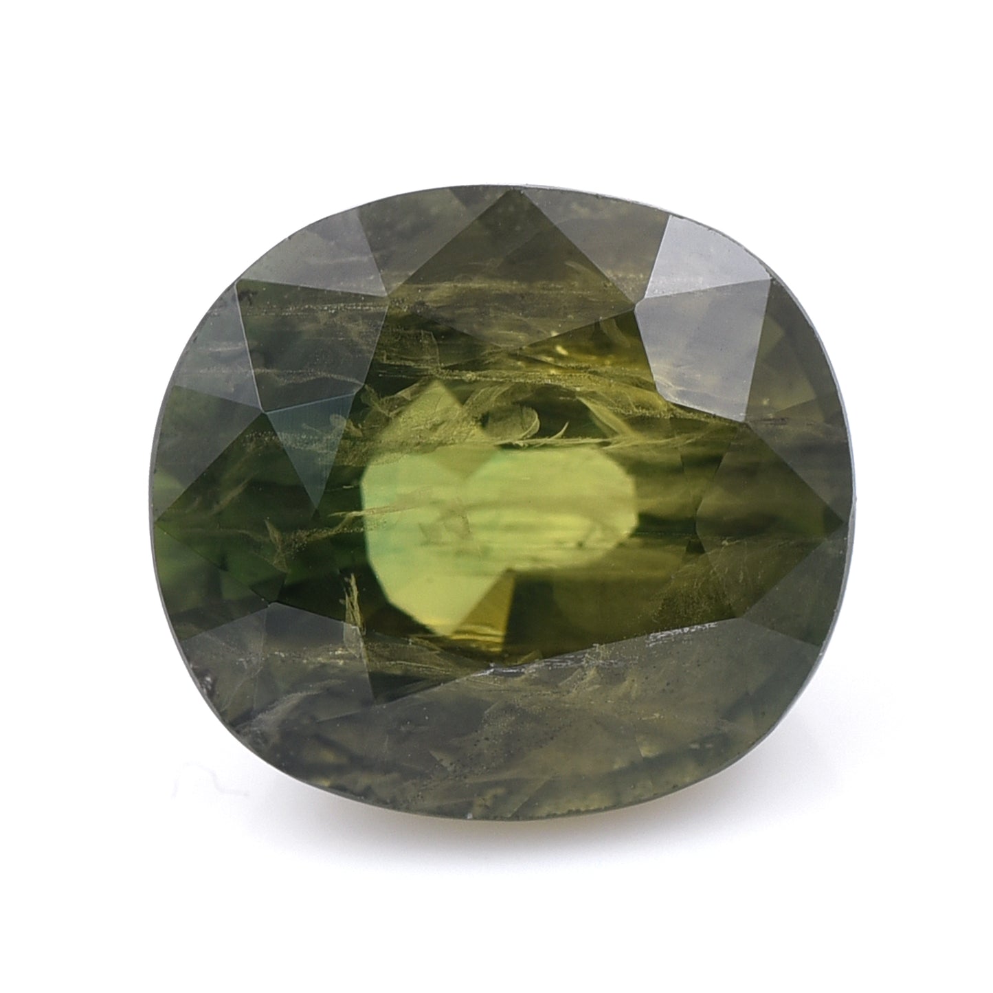 7.99 Natural Corundum Green Sapphire Rectangular Cushion Mixed Cut Gemstone