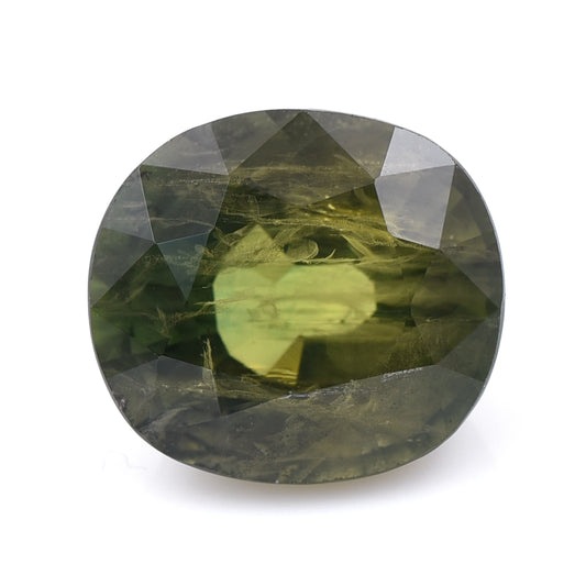 7.99 Natural Corundum Green Sapphire Rectangular Cushion Mixed Cut Gemstone