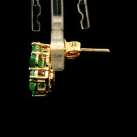 1.88 Ct Oval Emerald 14K Gold Earrings