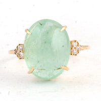 9.25 Ct Oval Emerald 14K Gold Ring