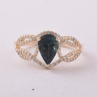 1.35 Ct Pear Tourmaline 9K Gold Ring
