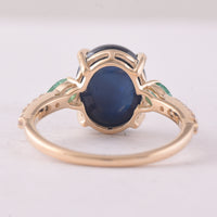 6.99 Ct Oval Sapphire 9K Gold Ring