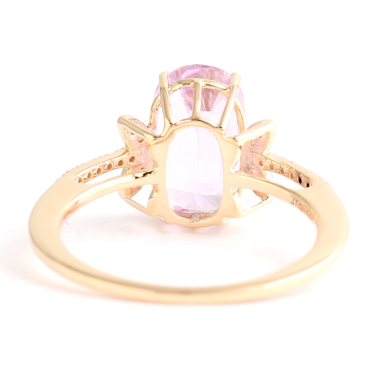 3.86 Carats Kunzite 14K Gold Ring