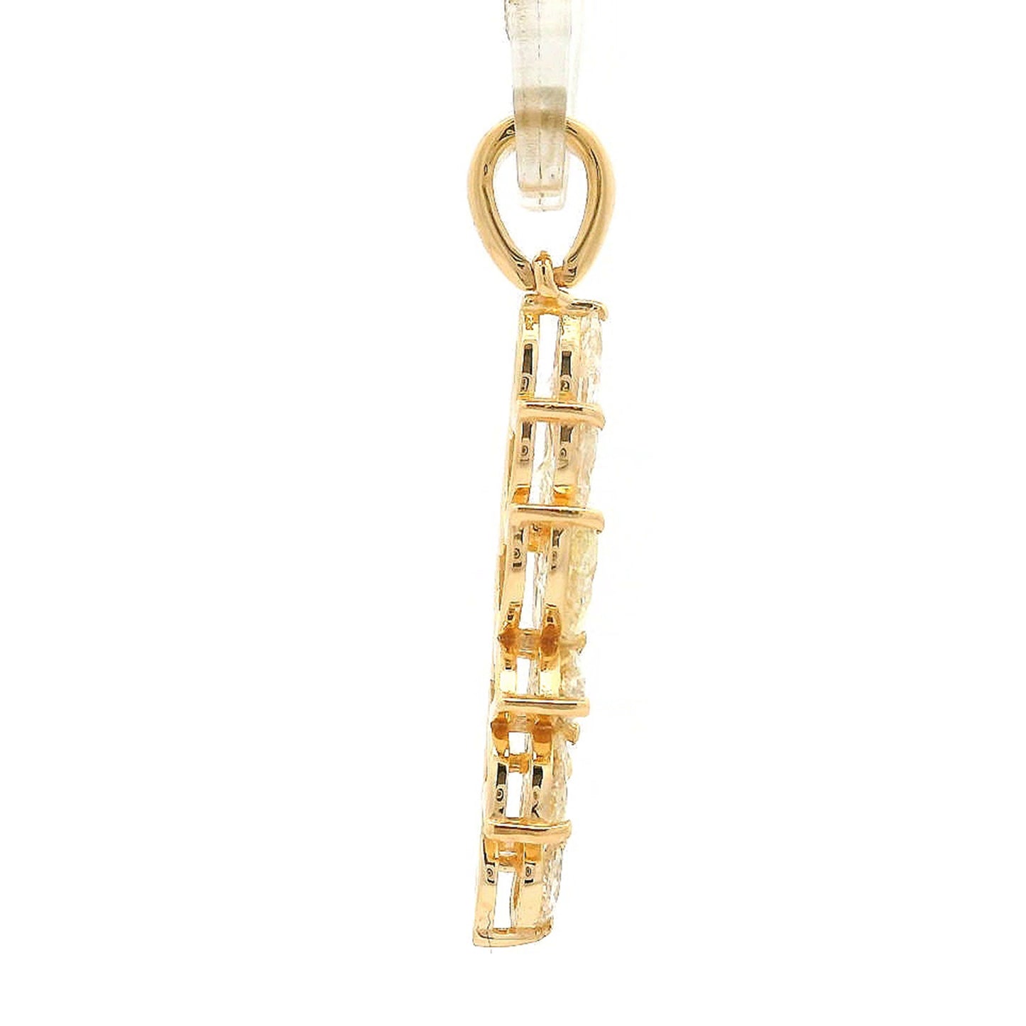 0.89 Ct Marquise Diamond 14K Gold Pendant