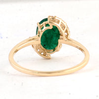 1.47 Ct Oval Emerald 14K Gold Ring